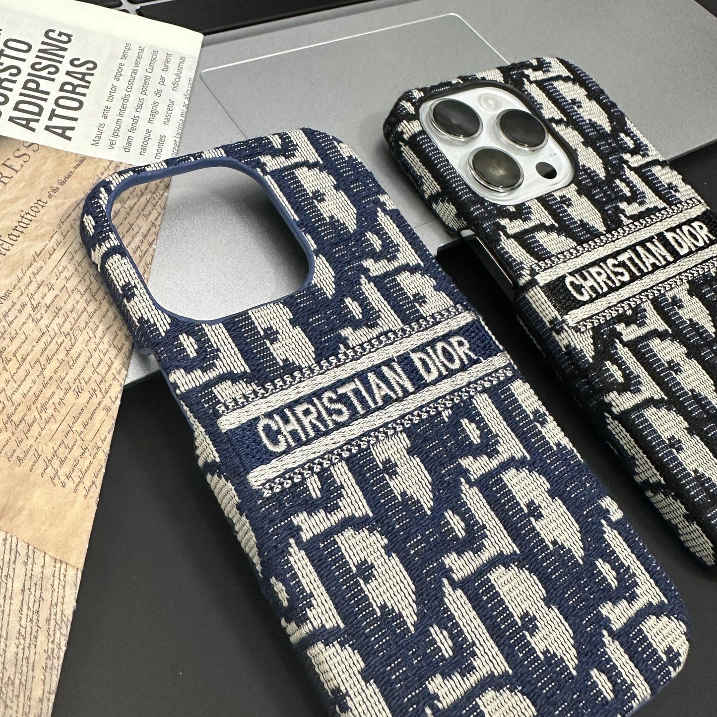 Fabric Art CD iPhone Case Black-YDL251023