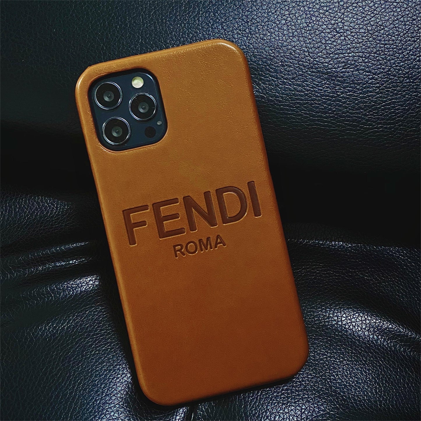 FD iPhone Case Leather Brown-ZP240325