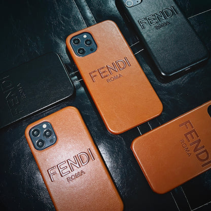 FD iPhone Case Leather Brown-ZP240325
