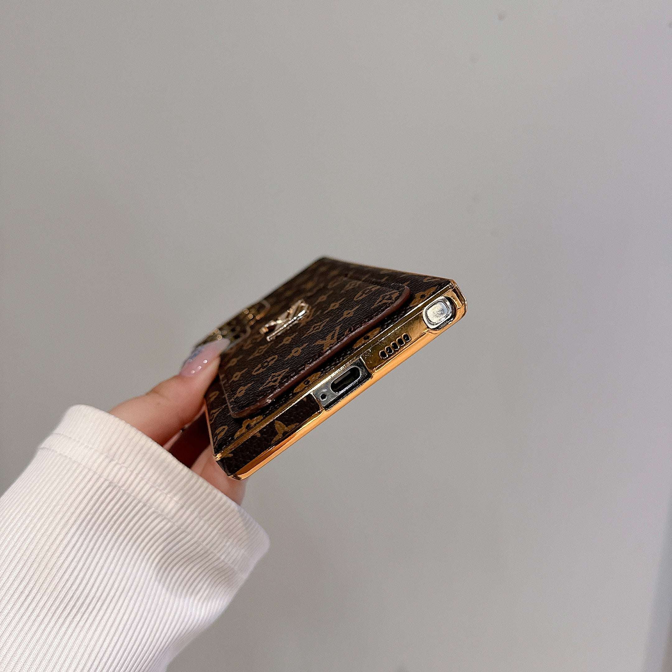 Luxury Monogram Samsung Galaxy S Series Case  With Card Holder-CYLV091
