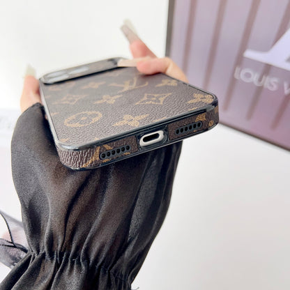 Premium Leather Monogram iPhone Case （Magsafe） For iPhone 17 Series-CYLV059