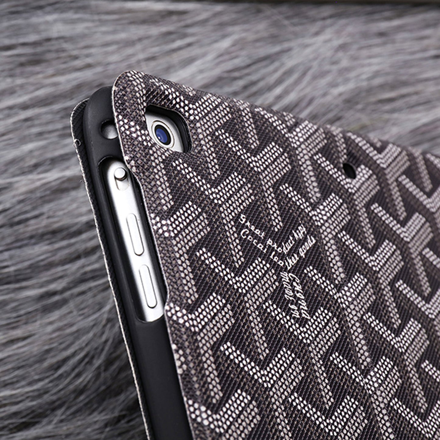 Leather GD iPad Case Black -PBK251712