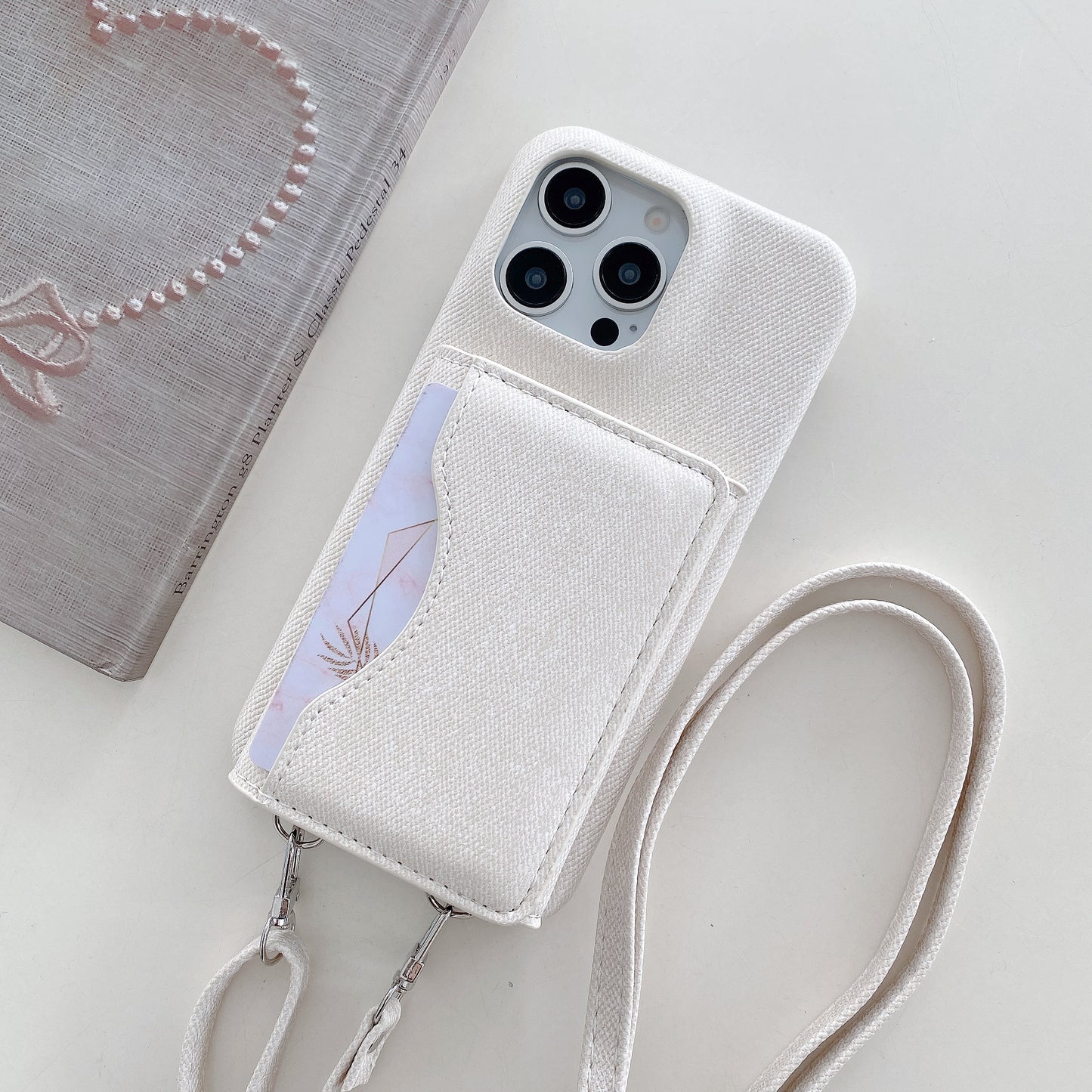 Denim iPhone Case With Wallet And Strap