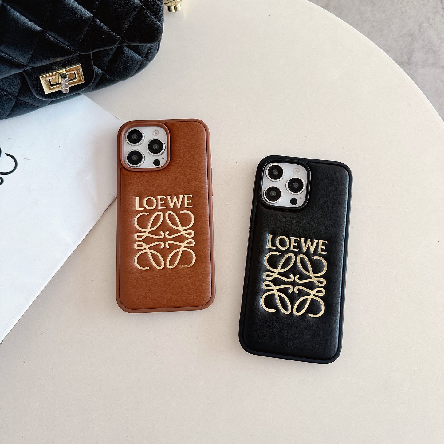 Leather LE iPhone Case Brown-JSP251510