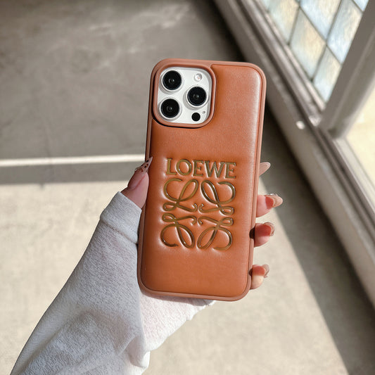 Leather LE iPhone Case Brown-JSP251510