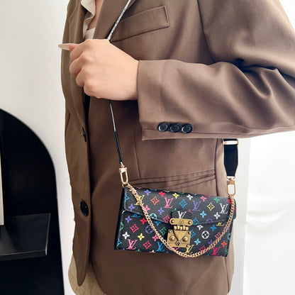 Premium Leather Folio Monogram iPhone Case With Wallet And Strap-CFMTY11