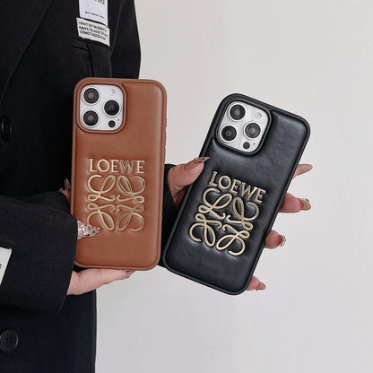 Leather LE iPhone Case Black-JSP251510