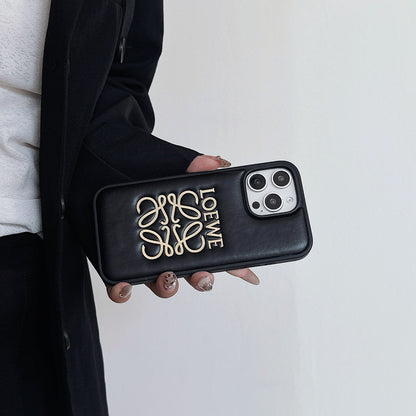 Leather LE iPhone Case Black-JSP251510