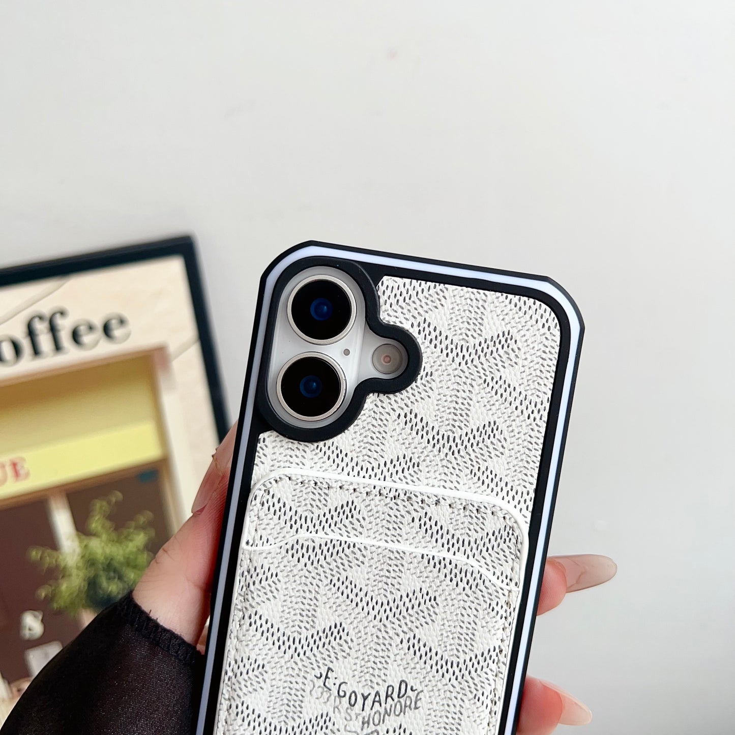 Leather GD iPhone Case With Card Holder -CFK251502