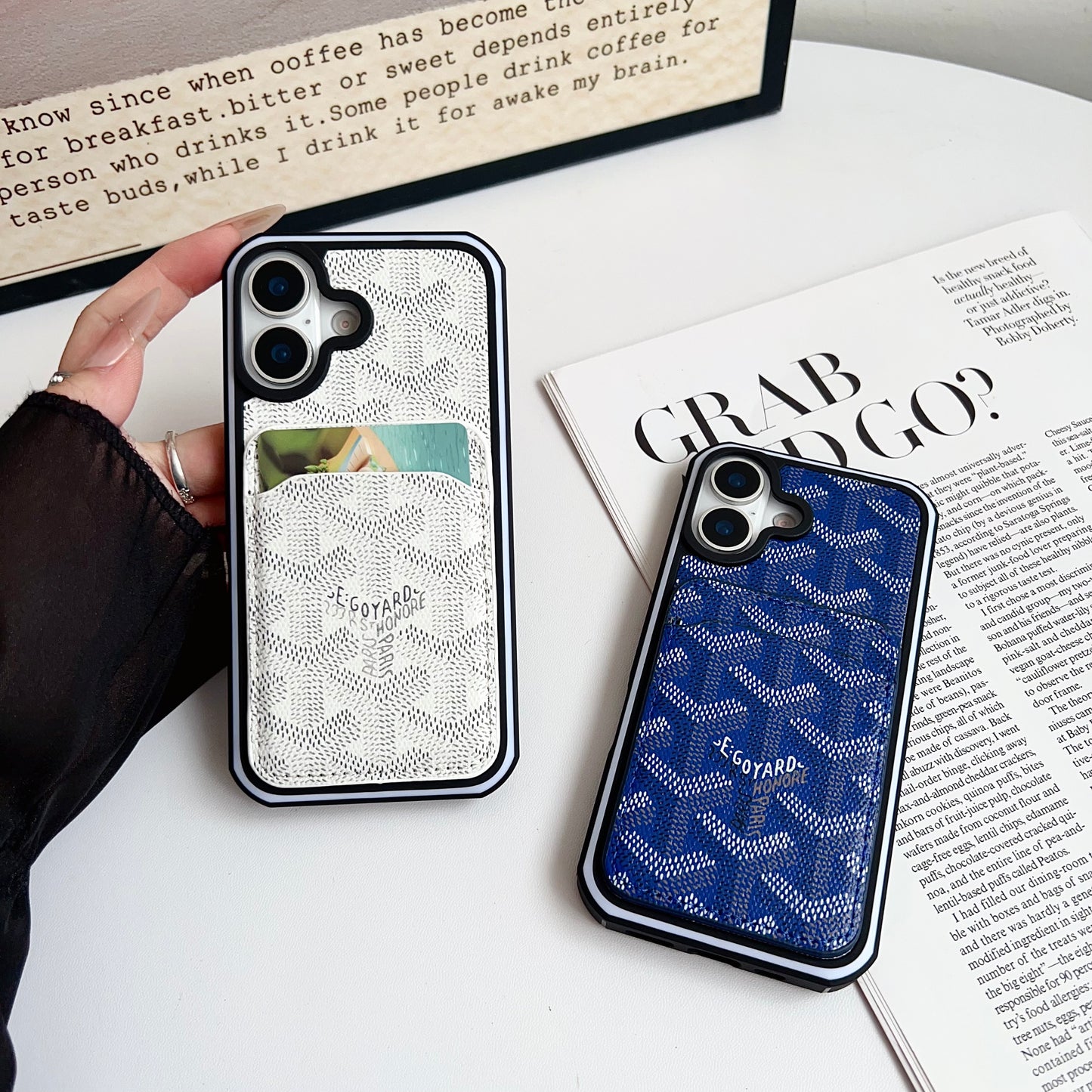 Leather GD iPhone Case With Card Holder -CFK251502