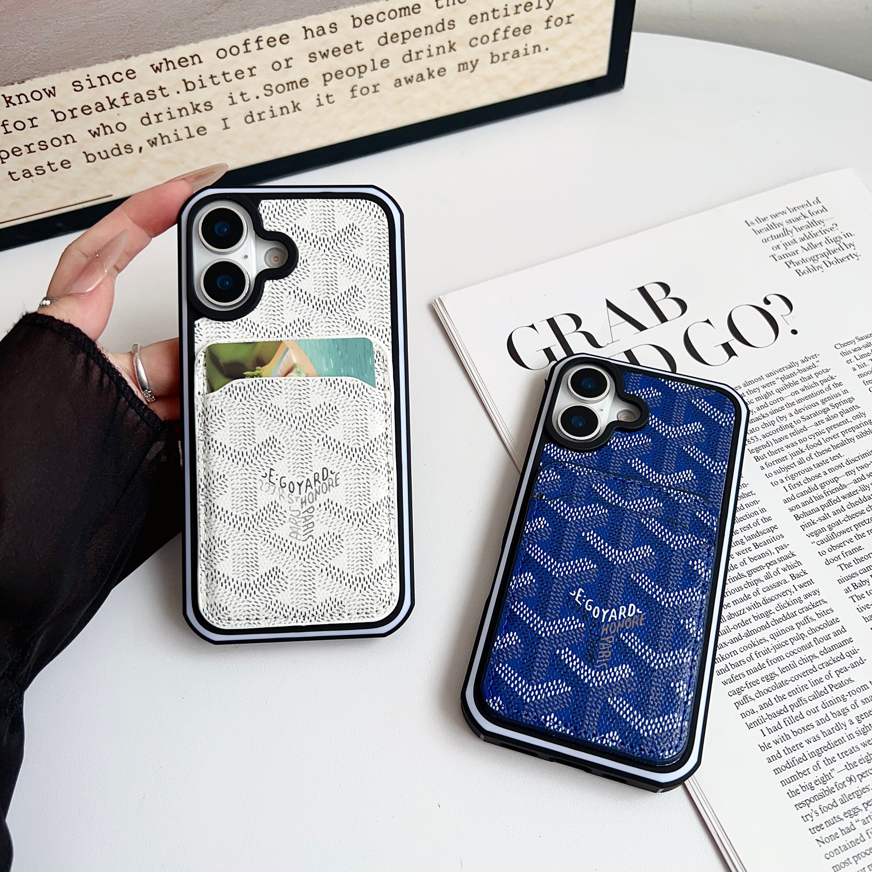 Leather GD iPhone Case With Card Holder -CFK251502