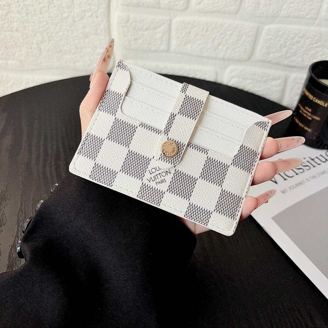 Luxury Leather Monogram  Card Wallet-CYLV196