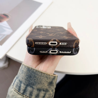 Leather Monogram iPhone Case Black Printing -MSK251807