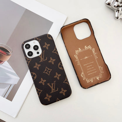 Leather Monogram iPhone Case Black Printing -MSK251807