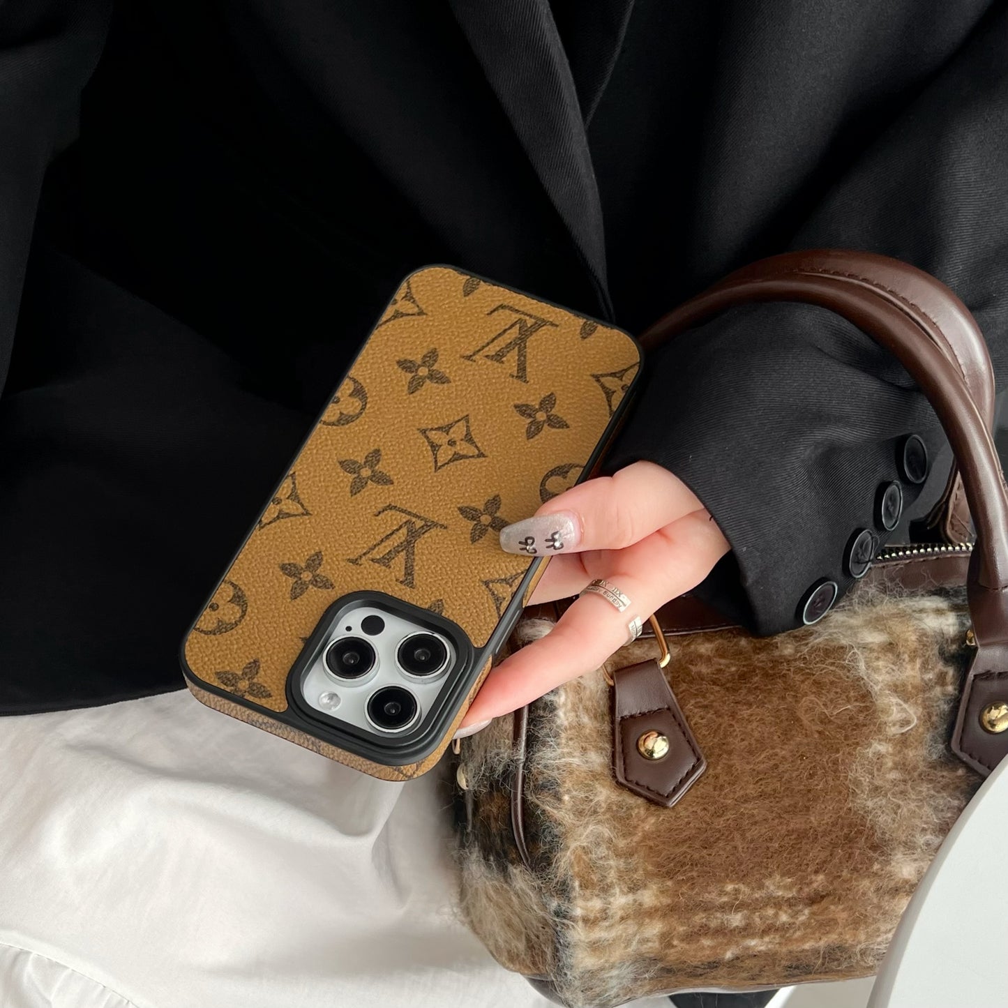 Monogram iPhone Cases Yellow Printing-BTN251722