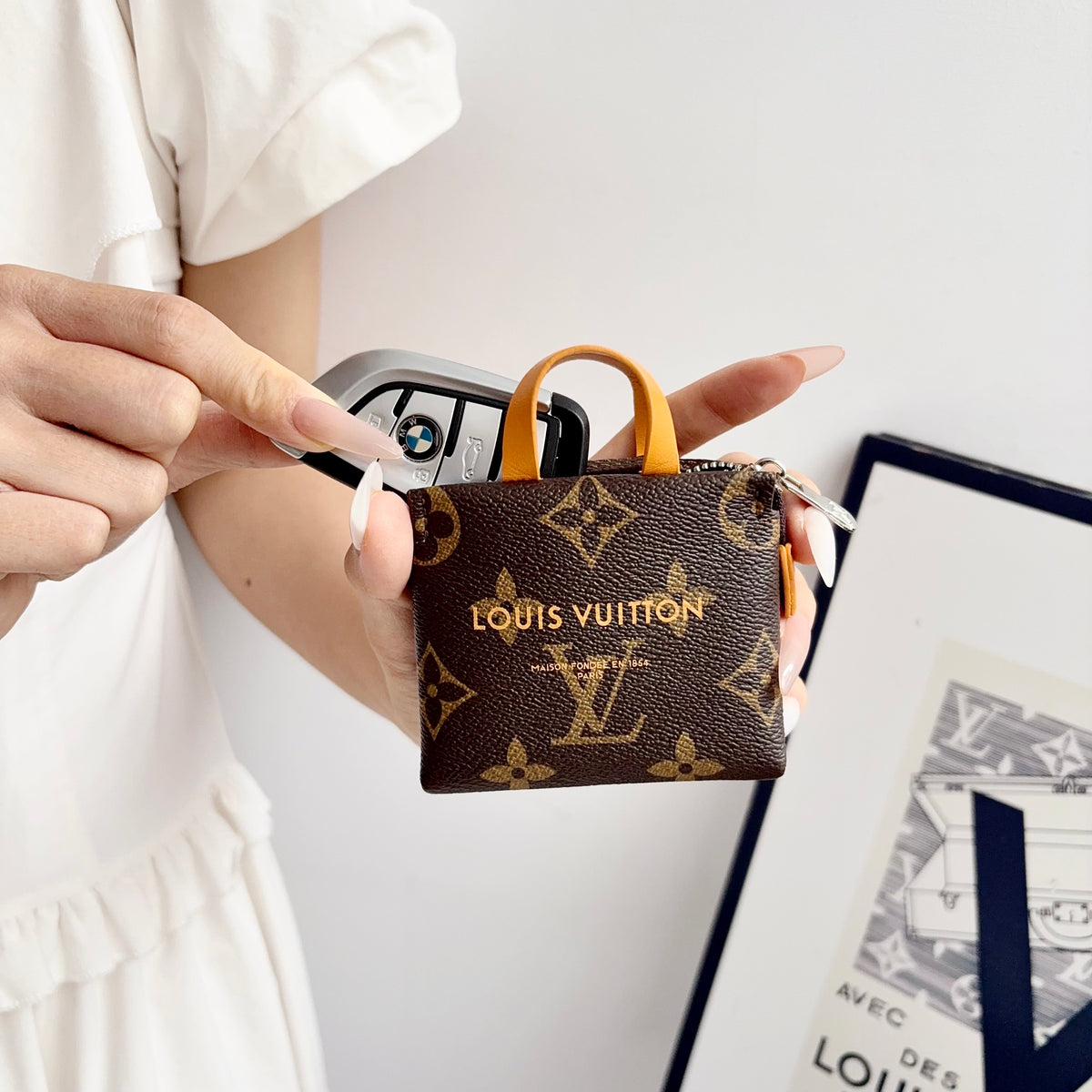 Premium Monogram AirPods Cases Big Printing -CYLV210