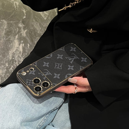 Classic Leather Monogram iPhone Case For iPhone 17 Series-CYLV006