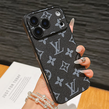 Classic Leather Monogram iPhone Case For iPhone 17 Series-CYLV015