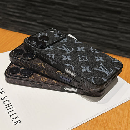 Classic Leather Monogram iPhone Case For iPhone 17 Series-CYLV015