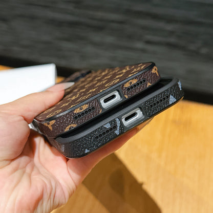 Classic Leather Monogram iPhone Case For iPhone 17 Series-CYLV015