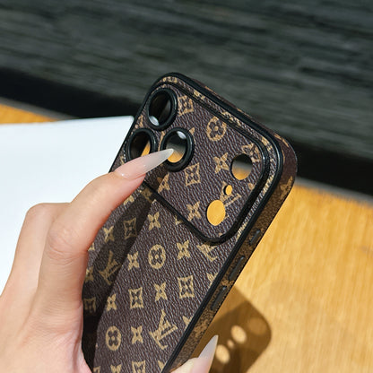 Leather Monogram iPhone Case For iPhone 17 Series-CYLV014
