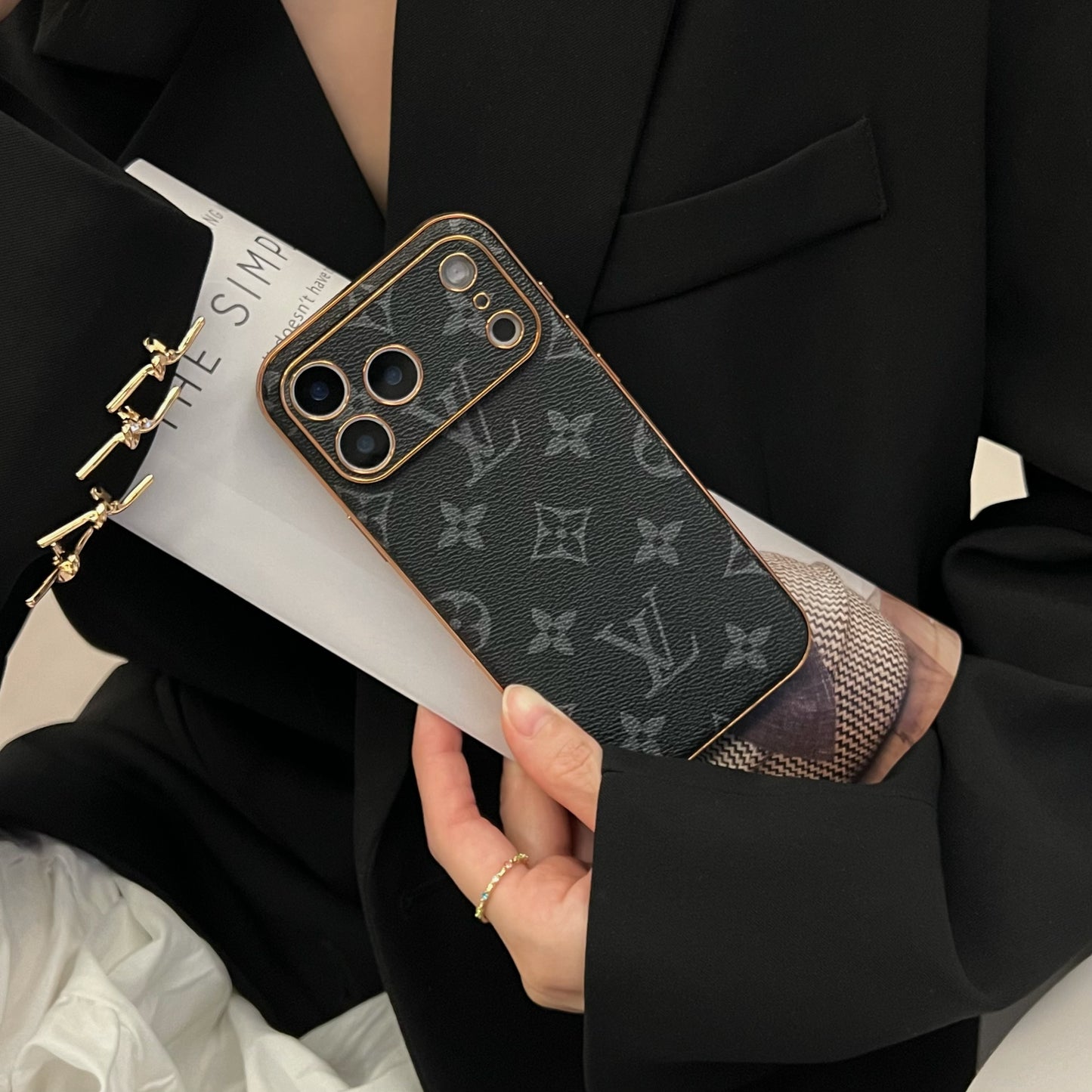 Luxury Leather  Monogram iPhone Case For iPhone 17 Series-SCK251013