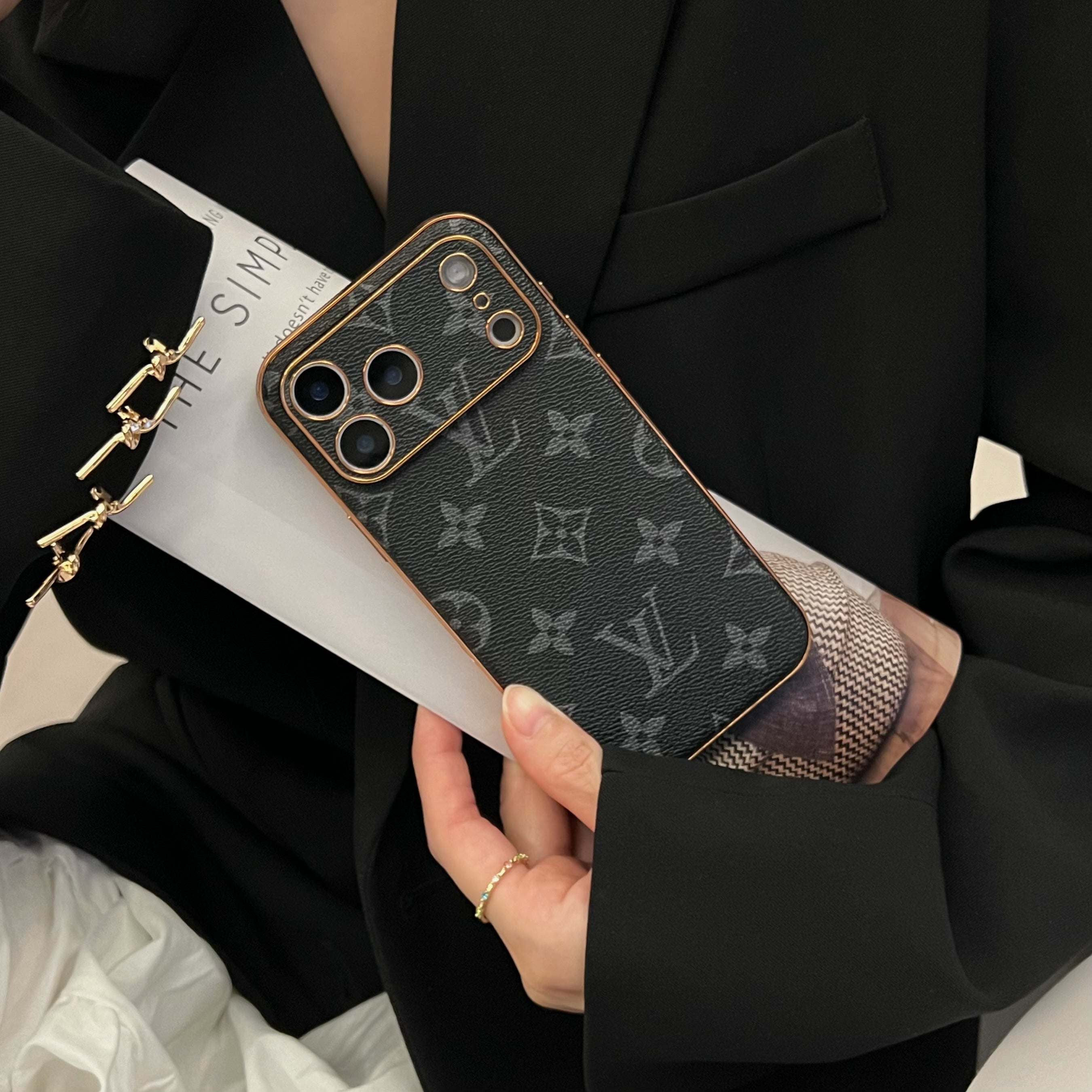 Luxury Leather  Monogram iPhone Case For iPhone 17 Series-SCK251013