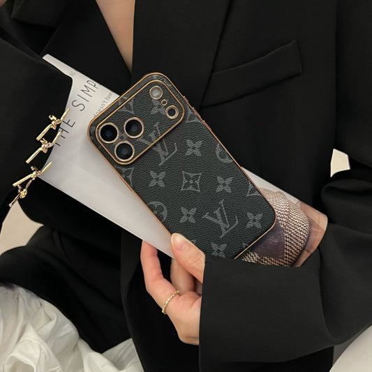 Premium Leather Monogram iPhone Case For iPhone 17 Series-CYLV020