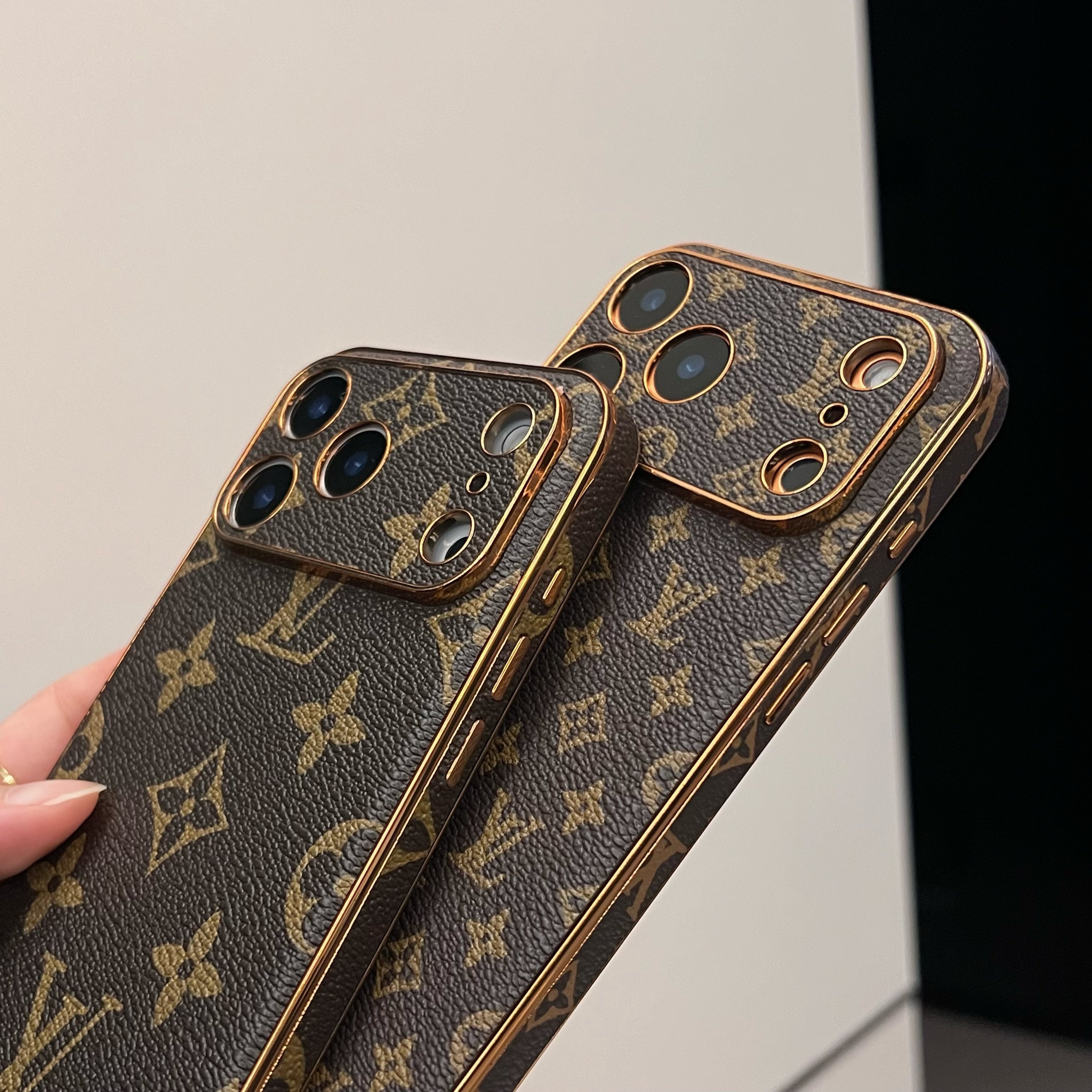 Luxury Leather  Monogram iPhone Case For iPhone 17 Series-SCK251013