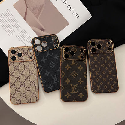 Luxury Leather  Monogram iPhone Case For iPhone 17 Series-SCK251013