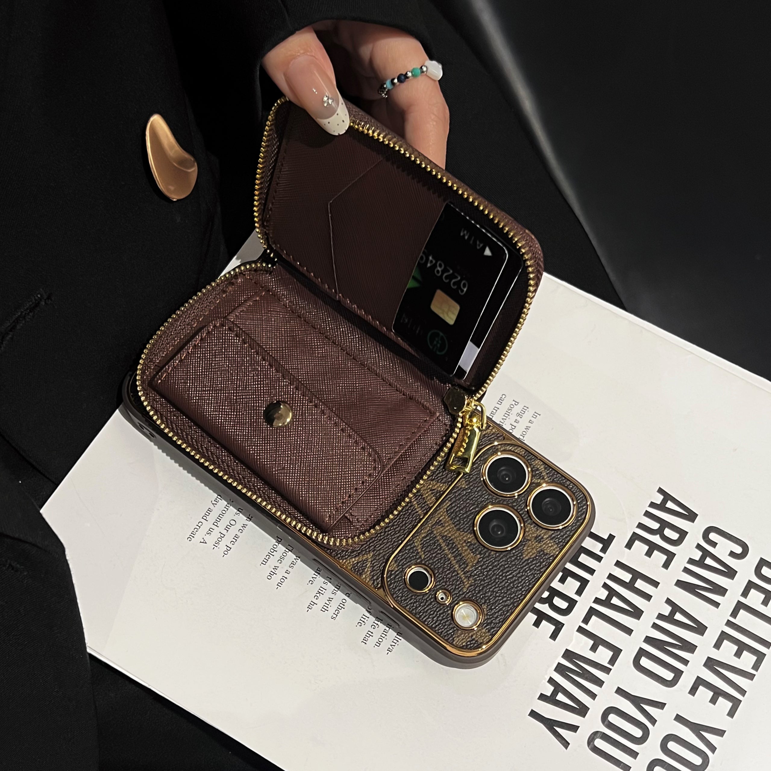 High-quality  Monogram iPhone Case With Wallet  For iPhone 17 Series-CYLV146