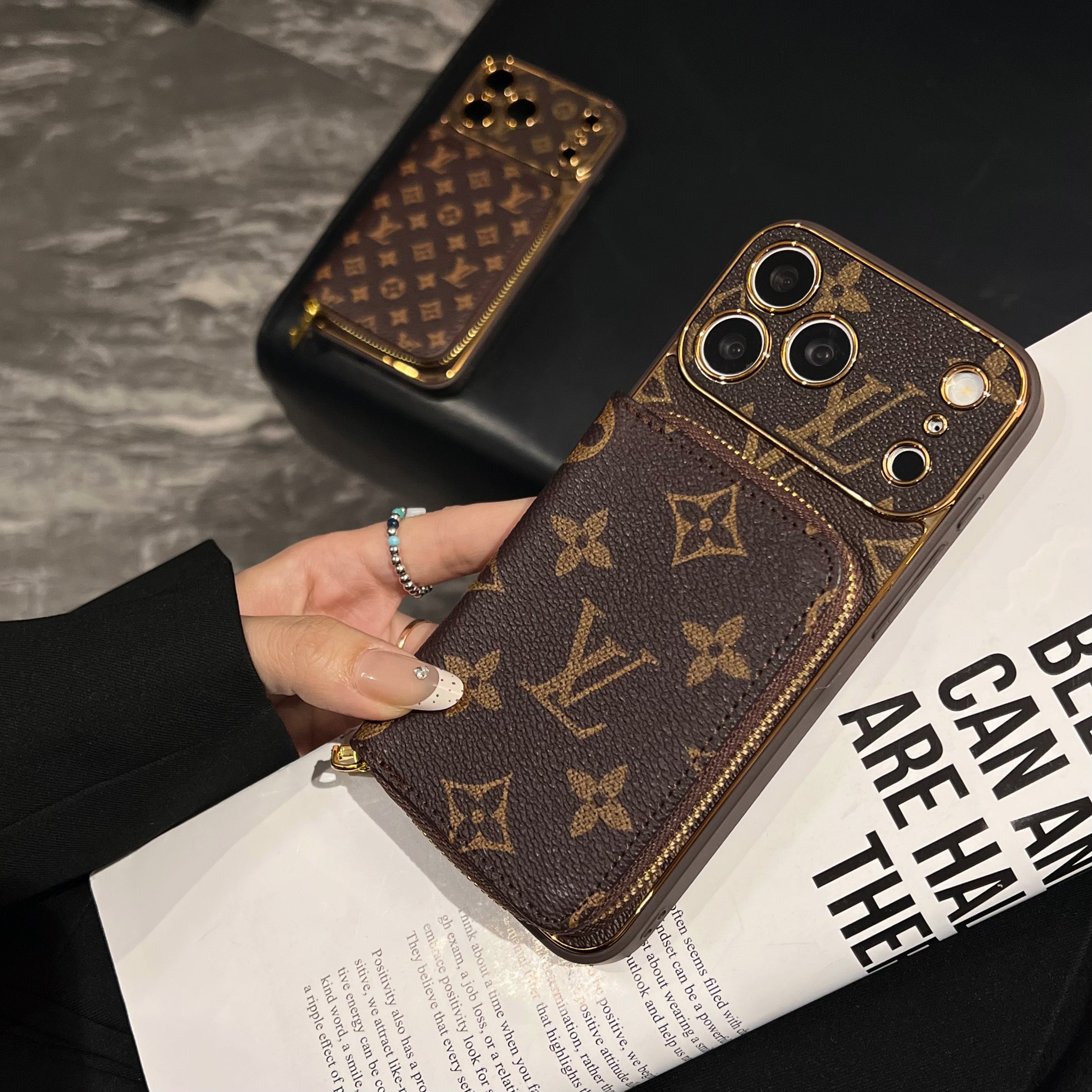 High-quality  Monogram iPhone Case With Wallet  For iPhone 17 Series-CYLV146