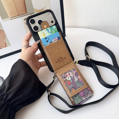 Leather CH iPhone Case With Wallet And Strap-CFK251420