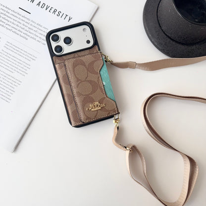 Leather CH iPhone Case With Wallet And Crossbody Strap-CFK251106
