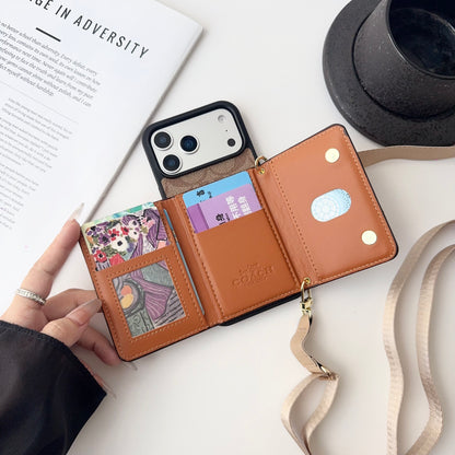 Leather CH iPhone Case With Wallet And Crossbody Strap-CFK251106