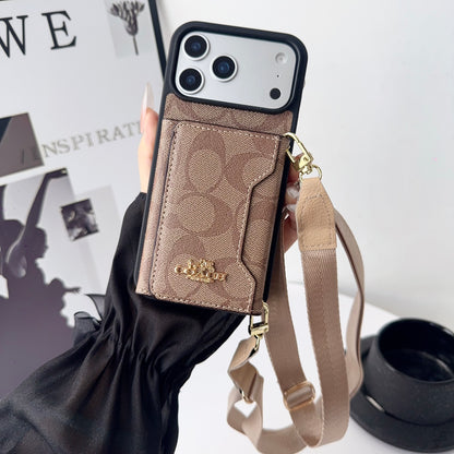 Leather CH iPhone Case With Wallet And Crossbody Strap-CFK251106