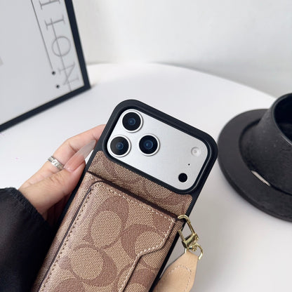 Leather CH iPhone Case With Wallet And Crossbody Strap-CFK251106