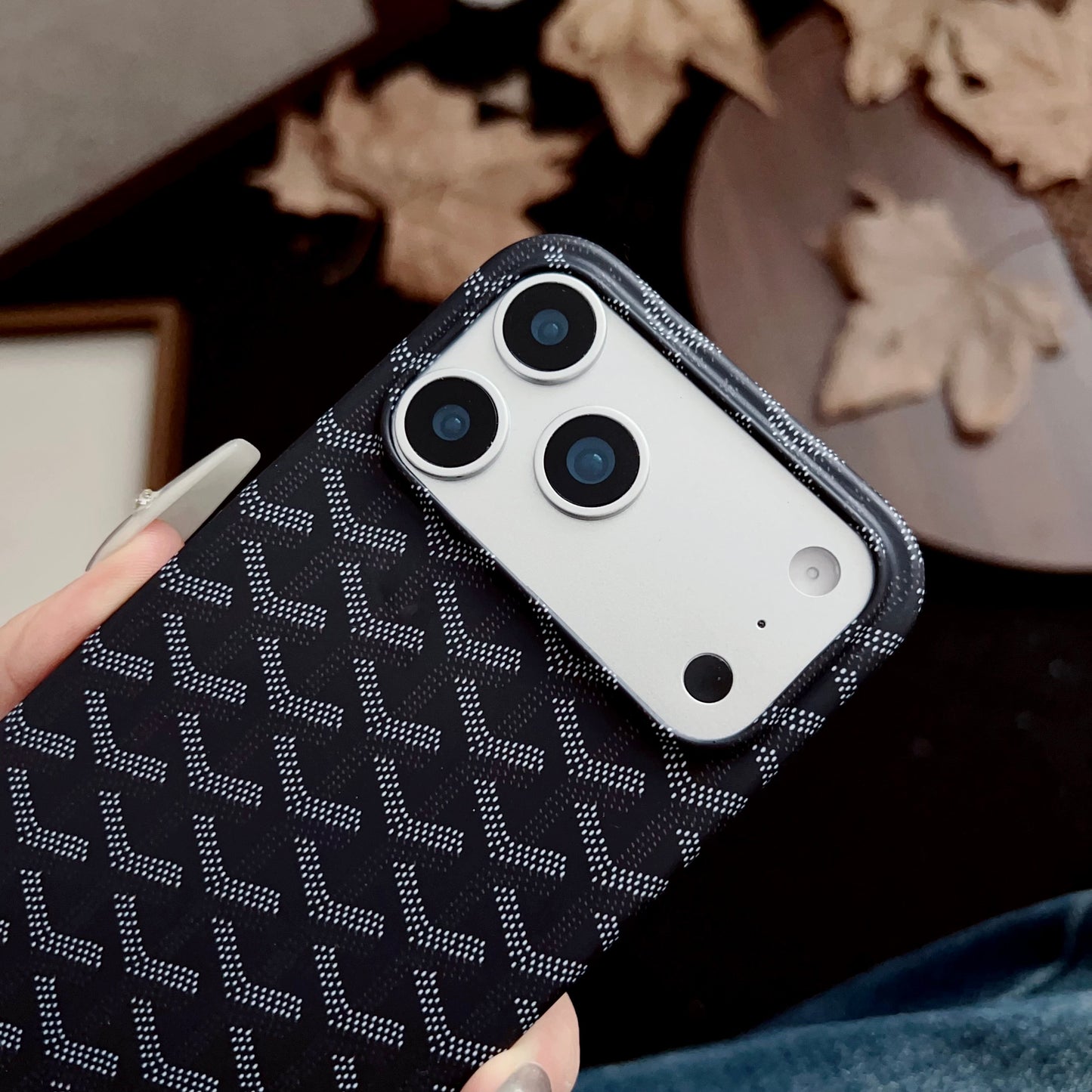 Elegant GD iPhone Case Black For iPhone 17 Series-CYGD011