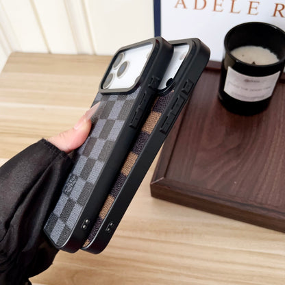 Luxury Leather Monogram iPhone Case For iPhone 17 Series-CYLV013