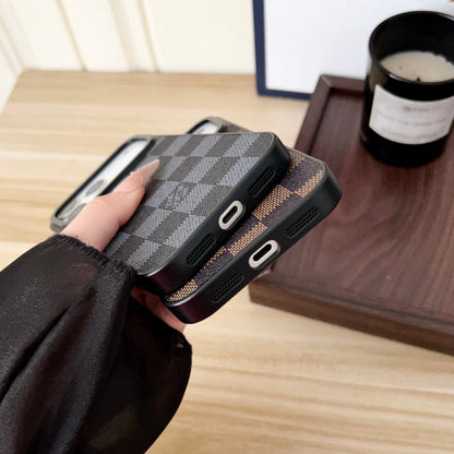 Luxury Leather Monogram iPhone Case For iPhone 17 Series-CYLV013