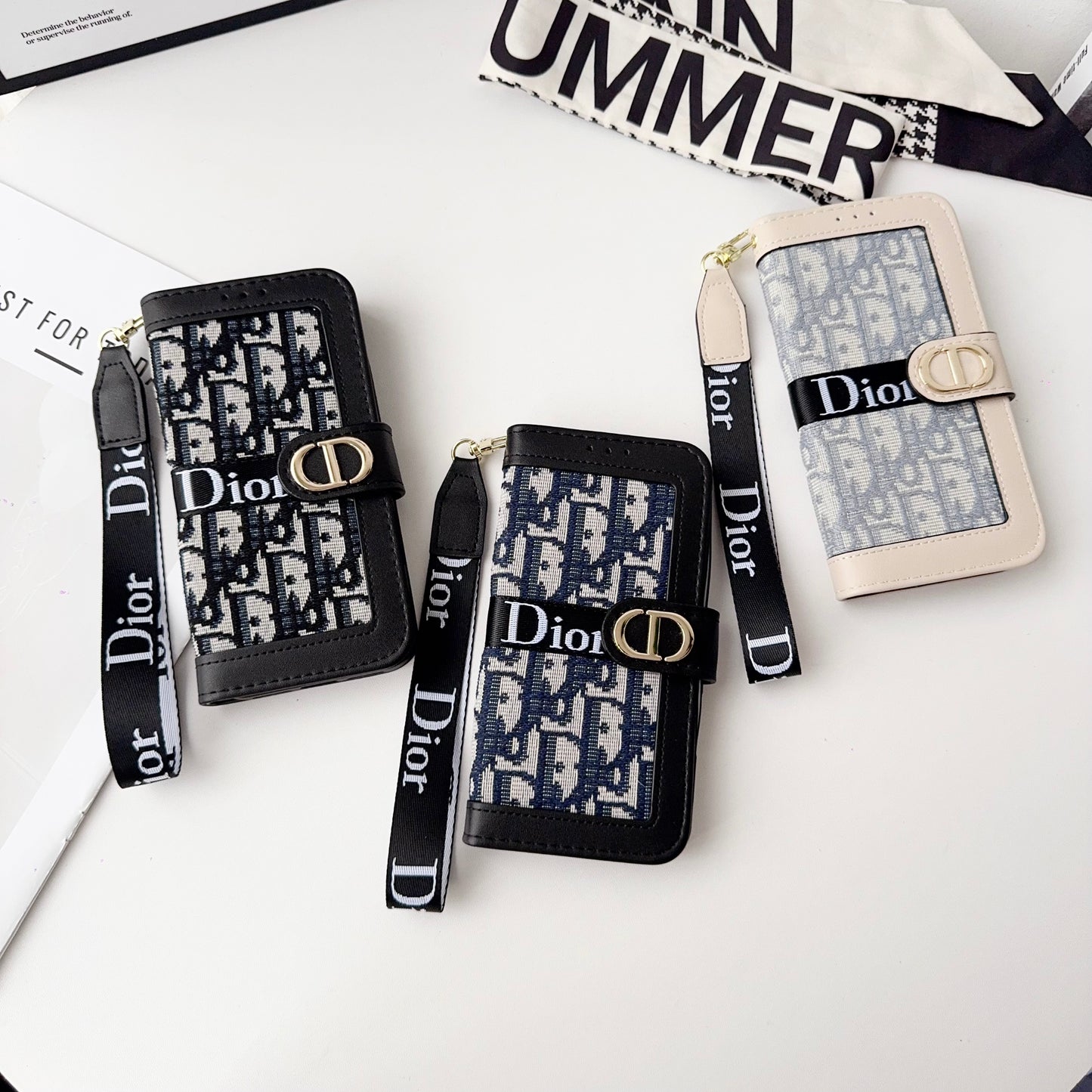 CD iPhone Case With Card Holder And Wrist Strap-CFW251104