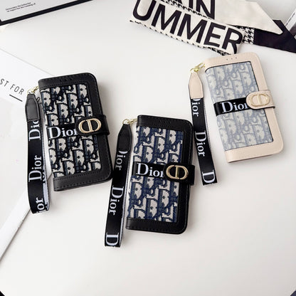 CD iPhone Case With Card Holder And Wrist Strap-CFW251104