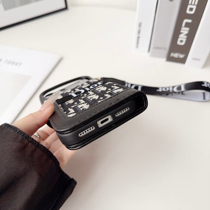 CD iPhone Case With Card Holder And Wrist Strap-CFW251104