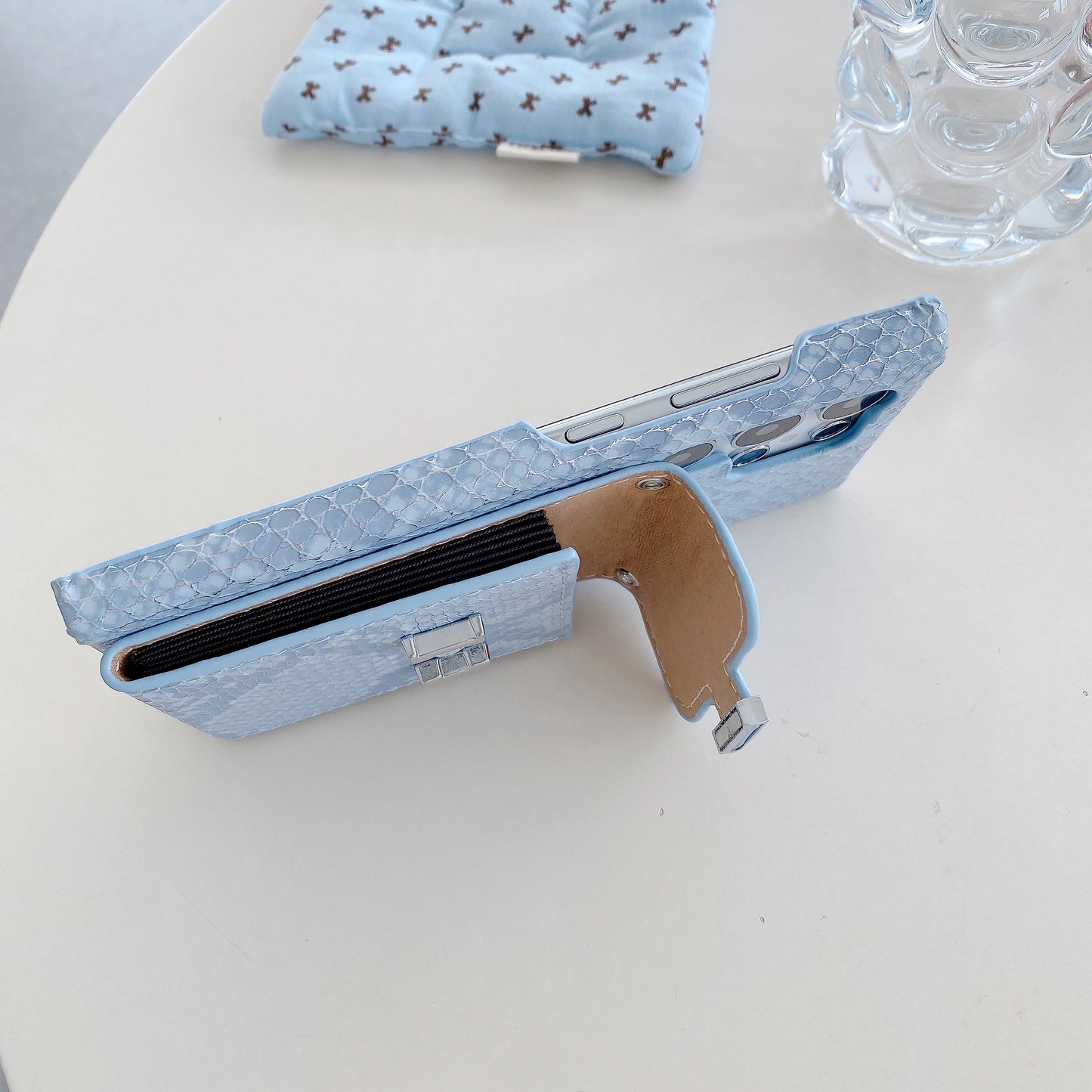 Snake Leather Samsung Phone Case With Card Holder