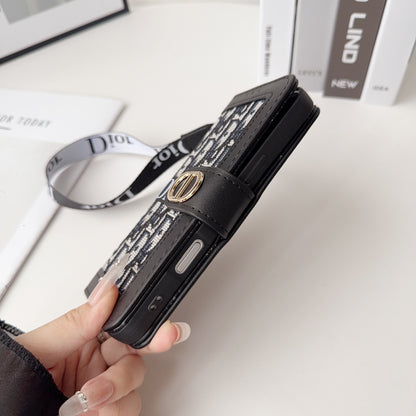 CD iPhone Case With Card Holder And Wrist Strap-CFW251104