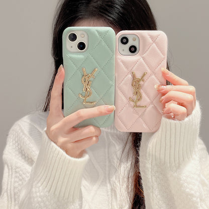 Classic YL iPhone Case Leather Black-LXP241442