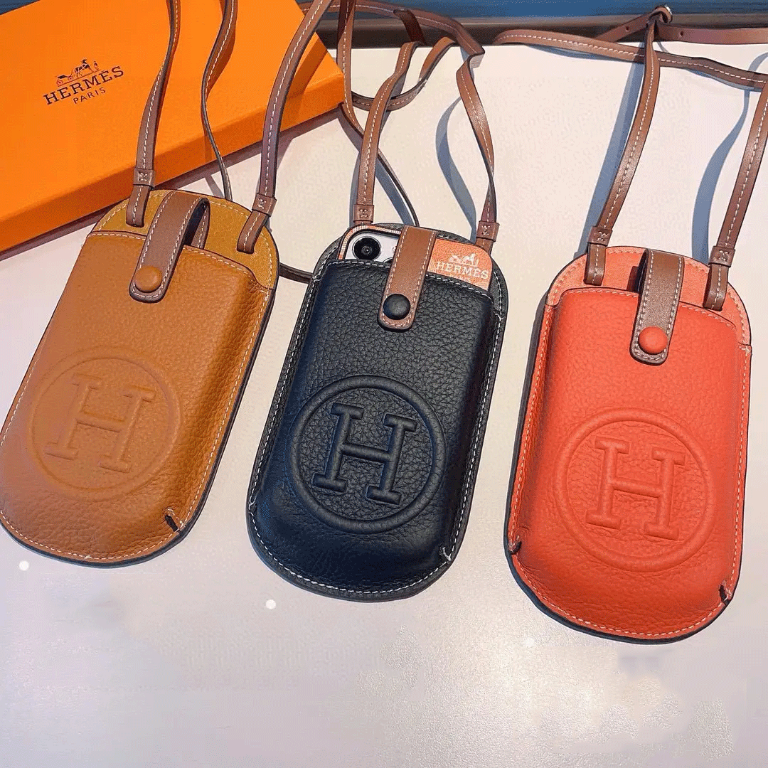 Elegant Leather H Crossbody Phone Purse-CYH157