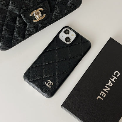 Classic Leather CC iPhone Case Black -ZKK251023