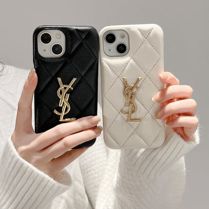 Classic YL iPhone Case Leather Black-LXP241442