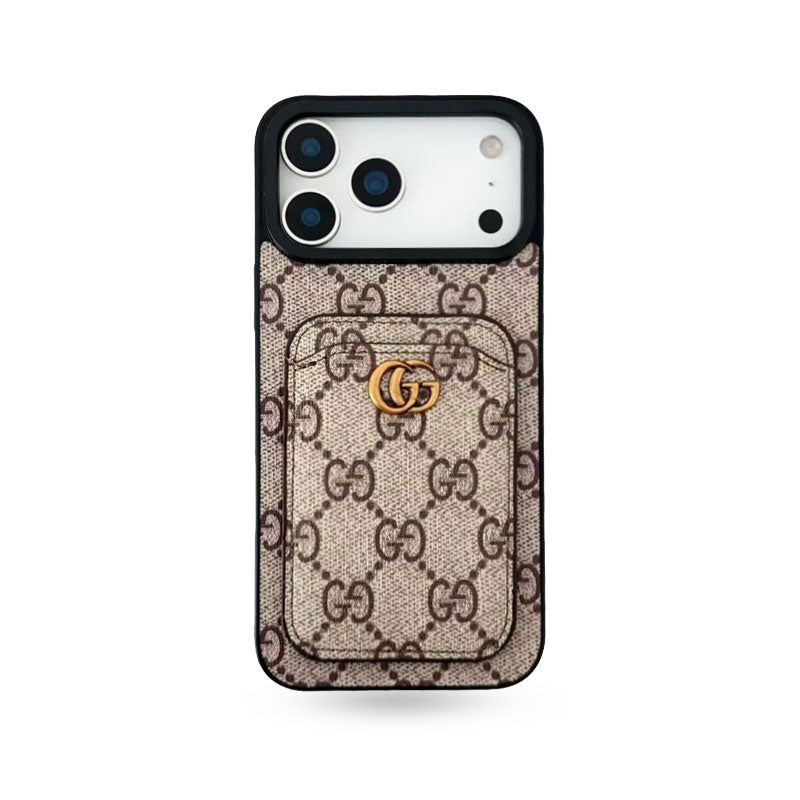 Classic GG iPhone Case With Card Holder For iPhone 17 Series-CYGG140
